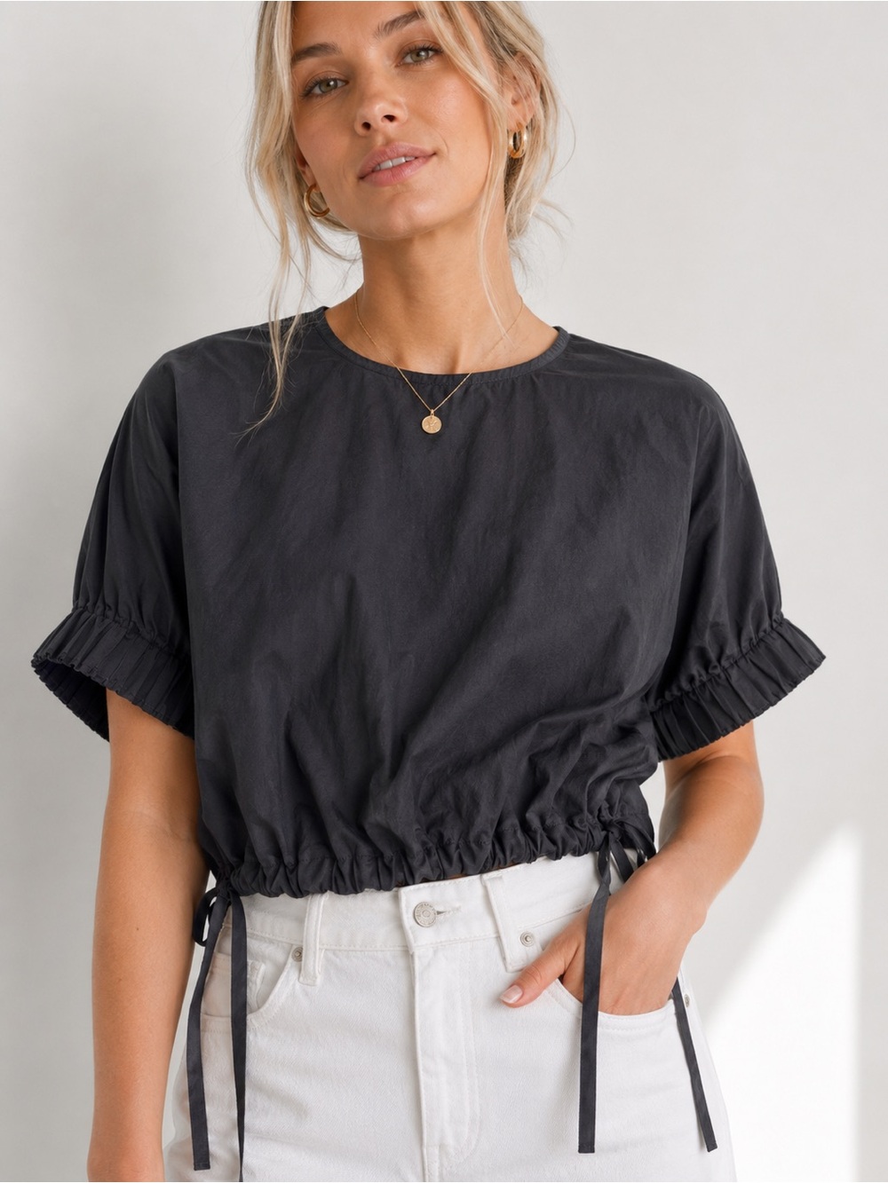 Nicholson & Nicholson LEMON Top - Black Size 36 Small